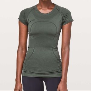 Green Lululemon Swiftly Tech Short Sleeve Crew